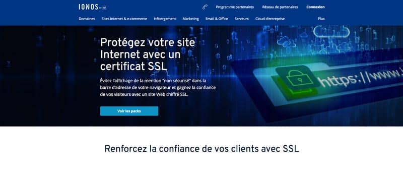 IONOS by 1&1 Sécurité Certificat SSL