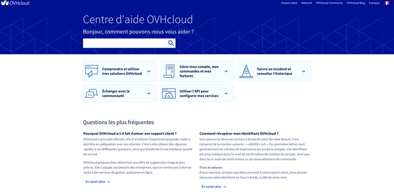 OVH Centre d'Aide