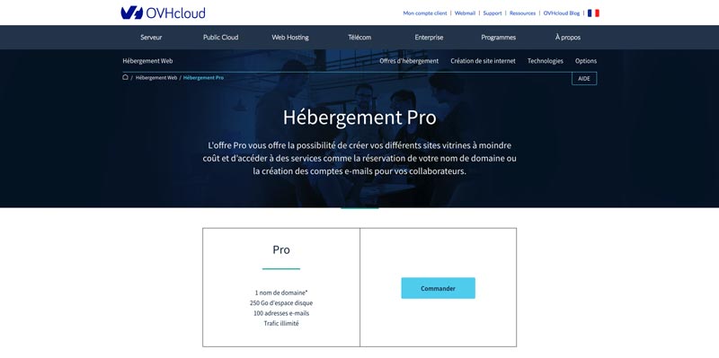 OVH Hébergement Pro