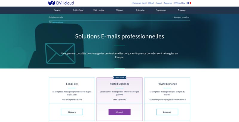 OVH Hébergement Webmail